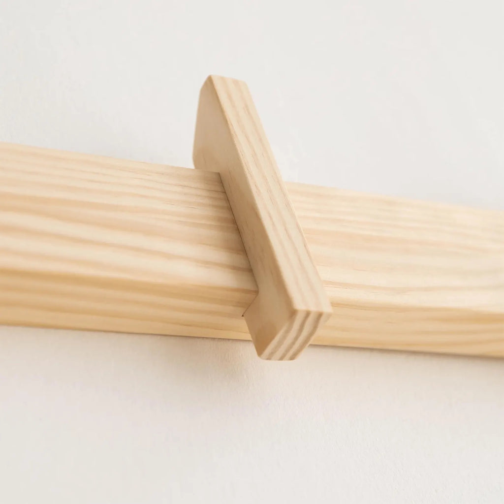 Wall-mounted coat rack, solid wood coat rack, entryway coat rack - Large Figuera